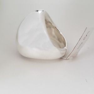 Indigo Falls 925 Sterling Silver Electroform Dome Statement Ring 8